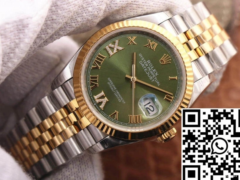 Olive M126233-0025 Dial EW Green Datejust Factory Rolex 0323